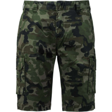 KARIBAN Férfi oldalzsebes bermuda, Kariban KA754, Olive Camouflage-38 férfi rövidnadrág