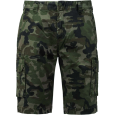 KARIBAN Férfi oldalzsebes bermuda, Kariban KA754, Olive Camouflage-44
