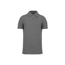 KARIBAN Férfi organikus férfi piké pamut póló, Kariban KA2025, Grey Heather-3XL
