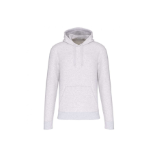 KARIBAN Férfi organikus kapucnis pulóver, Kariban KA4027, Ash Heather-4XL