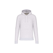 KARIBAN Férfi organikus kapucnis pulóver, Kariban KA4027, Ash Heather-XL férfi pulóver, kardigán