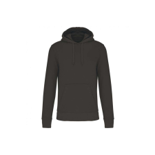 KARIBAN Férfi organikus kapucnis pulóver, Kariban KA4027, Dark Grey-3XL férfi pulóver, kardigán
