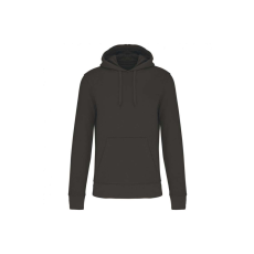 KARIBAN Férfi organikus kapucnis pulóver, Kariban KA4027, Dark Grey-M