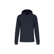 KARIBAN Férfi organikus kapucnis pulóver, Kariban KA4027, Deep Blue-5XL férfi pulóver, kardigán