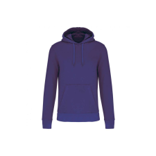 KARIBAN Férfi organikus kapucnis pulóver, Kariban KA4027, Deep Purple-5XL férfi pulóver, kardigán