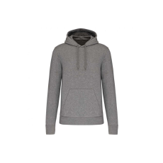 KARIBAN Férfi organikus kapucnis pulóver, Kariban KA4027, Grey Heather-M