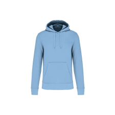 KARIBAN Férfi organikus kapucnis pulóver, Kariban KA4027, Sky Blue-5XL férfi pulóver, kardigán