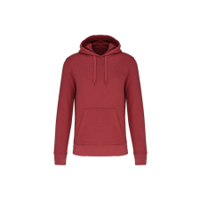 KARIBAN Férfi organikus kapucnis pulóver, Kariban KA4027, Terracotta Red-4XL férfi pulóver, kardigán