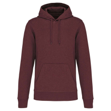 KARIBAN Férfi organikus kapucnis pulóver, Kariban KA4027, Wine Heather-4XL
