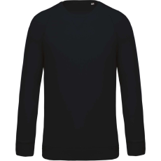KARIBAN Férfi organikus környakas raglános pulóver, Kariban KA480, Navy-2XL