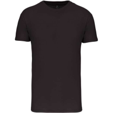 KARIBAN Férfi organikus rövid ujjú póló, Kariban KA3025IC, Dark Grey-XL