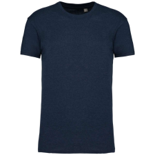 KARIBAN Férfi organikus rövid ujjú póló, Kariban KA3025IC, French Navy Heather-2XL férfi póló