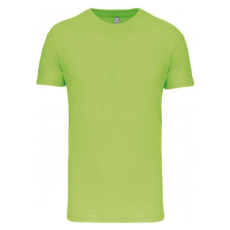 KARIBAN Férfi organikus rövid ujjú póló, Kariban KA3025IC, Lime-M
