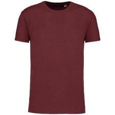 KARIBAN Férfi organikus rövid ujjú póló, Kariban KA3025IC, Wine Heather-2XL férfi póló