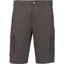 KARIBAN Férfi pamut bermuda sok zsebbel, Kariban KA755, Light Charcoal-48 férfi rövidnadrág