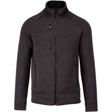 KARIBAN Férfi poliészter cipzáras dzseki, Kariban KA9106, Dark Grey Melange-XL