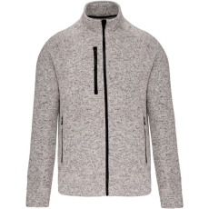 KARIBAN Férfi poliészter cipzáras dzseki, Kariban KA9106, Light Grey Mélange-M
