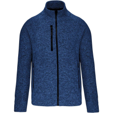 KARIBAN Férfi poliészter cipzáras dzseki, Kariban KA9106, Light Royal Blue Mélange-M