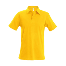 KARIBAN férfi rövid ujjú galléros piké póló KA241, Yellow-4XL férfi póló