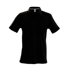 KARIBAN Férfi rövid ujjú galléros piké póló, Kariban KA241, Black-3XL férfi póló