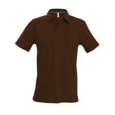 KARIBAN Férfi rövid ujjú galléros piké póló, Kariban KA241, Chocolate-3XL férfi póló