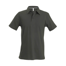 KARIBAN Férfi rövid ujjú galléros piké póló, Kariban KA241, Dark Khaki-2XL férfi póló