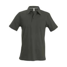 KARIBAN Férfi rövid ujjú galléros piké póló, Kariban KA241, Dark Khaki-3XL