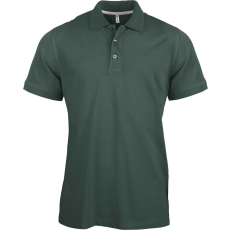 KARIBAN Férfi rövid ujjú galléros piké póló, Kariban KA241, Forest Green-XL