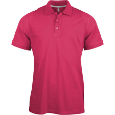 KARIBAN Férfi rövid ujjú galléros piké póló, Kariban KA241, Fuchsia-2XL férfi póló