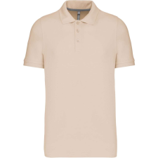 KARIBAN Férfi rövid ujjú galléros piké póló, Kariban KA241, Light Sand-4XL férfi póló