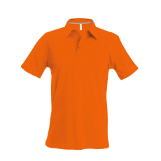 KARIBAN Férfi rövid ujjú galléros piké póló, Kariban KA241, Orange-XL