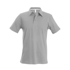 KARIBAN Férfi rövid ujjú galléros piké póló, Kariban KA241, Oxford Grey-2XL férfi póló