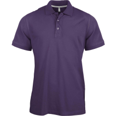 KARIBAN Férfi rövid ujjú galléros piké póló, Kariban KA241, Purple-3XL
