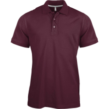 KARIBAN Férfi rövid ujjú galléros piké póló, Kariban KA241, Wine-4XL férfi póló