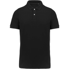KARIBAN Férfi rövid ujjú galléros piké póló, SUPIMA pamutból, Kariban KA2000, Black-2XL férfi póló