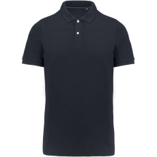 KARIBAN Férfi rövid ujjú galléros piké póló, SUPIMA pamutból, Kariban KA2000, Navy-3XL