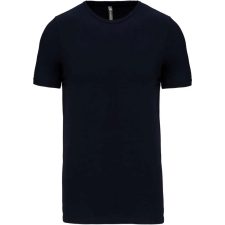 KARIBAN férfi rövid ujjú környakas sztreccs póló KA3012, Navy-2XL férfi póló