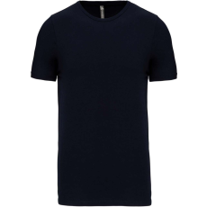 KARIBAN Férfi rövid ujjú környakas sztreccs póló, Kariban KA3012, Navy-XL