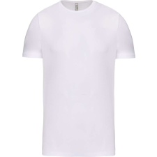 KARIBAN Férfi rövid ujjú környakas sztreccs póló, Kariban KA3012, White-XL férfi póló