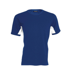 KARIBAN Férfi rövid ujjú - TIGER - kétszínű póló, Kariban KA340, Royal Blue/White-M