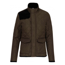 KARIBAN férfi steppelt kabát KA6126, Mossy Green/Black-M férfi kabát, dzseki