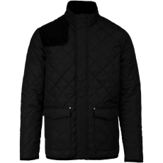 KARIBAN Férfi steppelt kabát, Kariban KA6126, Black/Black-3XL
