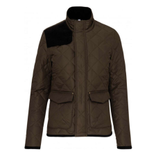 KARIBAN Férfi steppelt kabát, Kariban KA6126, Mossy Green/Black-3XL férfi kabát, dzseki