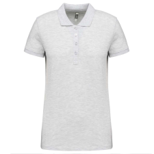 KARIBAN galléros Női piké póló, rövid ujjú KA255, Ash Heather-XS női póló