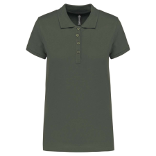 KARIBAN galléros Női piké póló, rövid ujjú KA255, Dark Khaki-M női póló