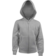 KARIBAN Gyermek cipzáras kapucnis pulóver, Kariban KA455, Oxford Grey-6/8 gyerek pulóver, kardigán