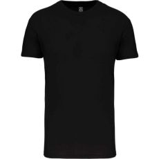 KARIBAN Gyermek kereknyakú organikus pamut póló, Kariban KA3027IC, Black-2/4