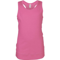 KARIBAN Gyermek sporthátú ujjatlan pamut kislány trikó, Kariban KA362, Fuchsia-6/8