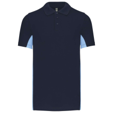 KARIBAN KA232 FLAG - SHORT-SLEEVED TWO-TONE POLO SHIRT M munkaruha