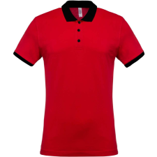 KARIBAN KA258 MEN&#039;S TWO-TONE PIQUÉ POLO SHIRT 4XL munkaruha
